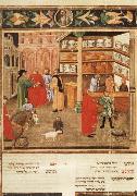 unknow artist Scene of Pharmacy,from Avicenna's Canon of Medicine Spain oil painting artist